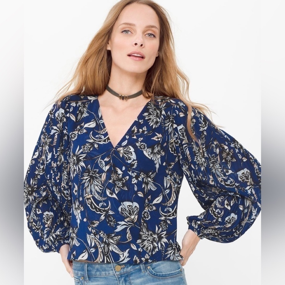 WHBM Paisley Floral Top 12